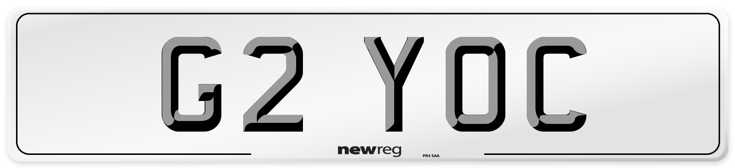 G2 YOC Number Plate from New Reg